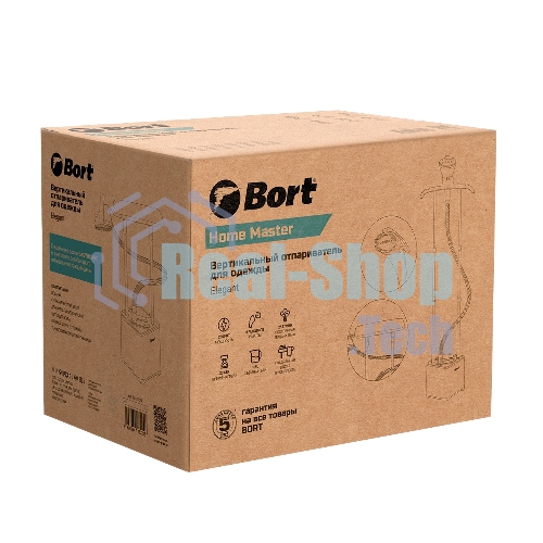 Отпариватель Bort Elegant белый, 2000 Вт, 25 г/мин, 1.2 л