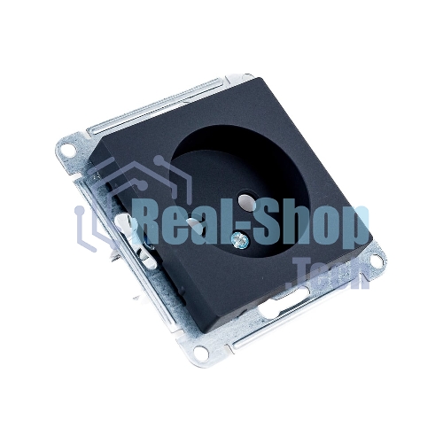 Механизм розетки 1-м СП AtlasDesign без заземл. 16А карбон SchE ATN001041
