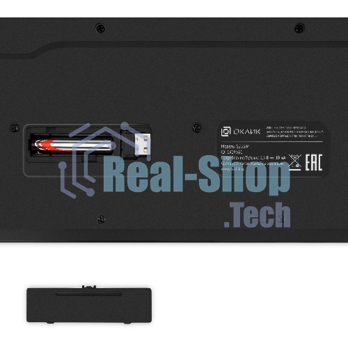 Комплект клавиатура+мышь Oklick S255W беспроводной, USB, 1200 DPI, чёрный