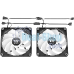 Вентилятор для корпуса Thermaltake CT140 Sync Reverse ARGB 140х140x25 черный 4-pin 32.8дБ (упак.:2шт) (CL-F174-PL14SW-A) Ret