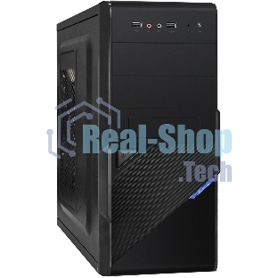 Компьютерный корпус Minitower ExeGate BA-201-UNS500 (mATX, БП UNS500 с вент. 12см, 2хUSB, аудио, черный)