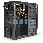 Компьютерный корпус Minitower ExeGate EX272749RUS QA-412U Black, mATX, (без БП), 2хUSB+2хUSB 3.0, Audio