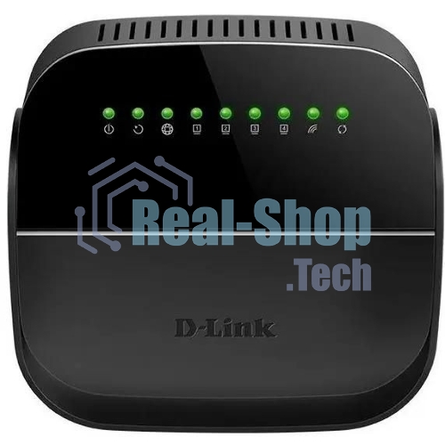Роутер беспроводной D-Link DSL-2640U/R1A ADSL2+ черный ANNEX А