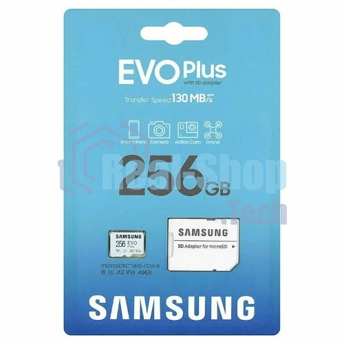 Флеш карта Samsung EVO Plus microSDXC 256Gb MB-MC256KA/EU