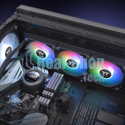 Система жидкостного охлаждения Thermaltake TH360 V2 Ultra ARGb Soc-AM5/AM4/1200/1700/1851 черный 4-pin 25.8dB Al+Cu LCD Ret (CL-W384-PL12SW-A)