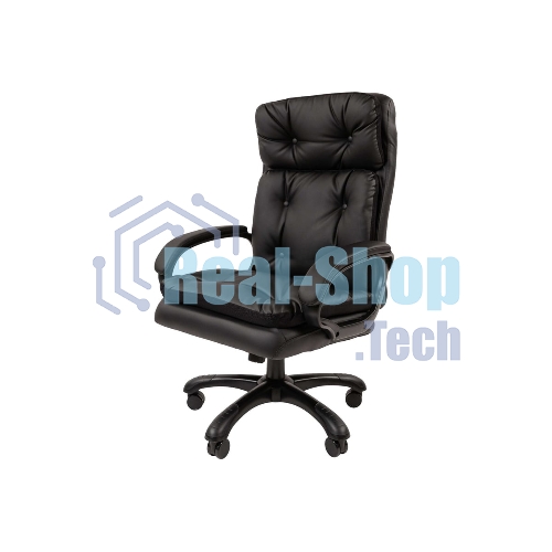 Кресло Chairman 442 черный, экокожа, 120 кг