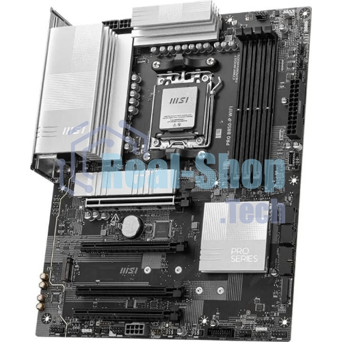 Материнская плата MSI PRO B850-P WIFI, AM5, AMD B850, 4xDDR5, 4xSATA, 3xM.2, 1xPCIe 5.0 x16, 1xPCIe 4.0 x4, 2xPCIe 3.0 x1, 1xHDMI, 1x5Gb LAN, Wi-Fi 7, 4xUSB 2.0, 1xUSB 3.2 Gen 1, 1xUSB 3.2 Gen 2, 2xUSB-C 3.2 Gen 2, 2x3.5 мм, 7.1, ATX
