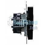 Розетка 1-местная IEK BRITE РС10-1-0-БрЧ (BR-R10-10-K02) без заземления, без защитных шторок, 10А, черный