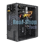 Компьютерный корпус Minitower ExeGate mEVO-9301 Black-RGb light, ATX, (600NPX), 2*USB+1*USB 3.0, HD Audio