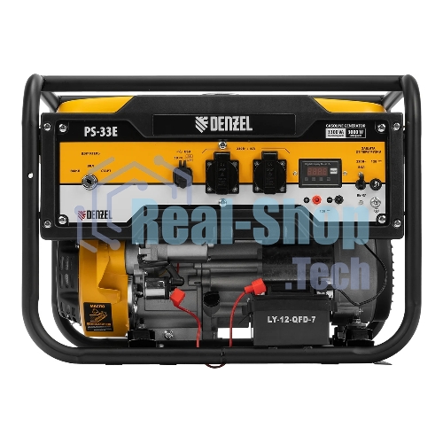 Электрогенератор бензиновый Denzel PS-33E, 3.3 кВт, 85 дБ, 48.5 кг