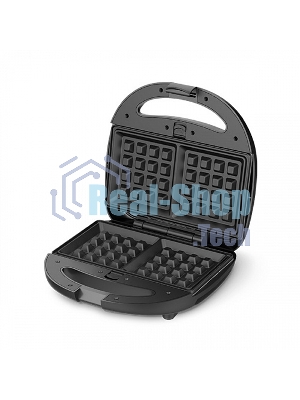 Вафельница BQ ST2001 черный, 4 in 1. MultiChef, 800 Вт, многофункциональный прибор 4 в 1, 4 пары панелей в комплекте: гриль, венские вафли, сэндвич, орешки, антипригарное покрытие панелей Non-Stick PRO, равномерный нагрев, вертикальное хранение, отсек для хранения шнура, 2 индикатора работы: нагрева и питания, диапазон температур нагрева: 230 °С, ненагревающаяся ручка, противоскользящие ножки, длина шнура: 0.7 м, напряжение: 220-240 В, 50-60 Гц, защита от поражения электротоком: класс I