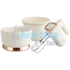 Миксер с чашей Centek CT-1129 бежевый/золотой хром, 800 Вт
