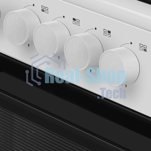 Плита газовая Maunfeld MGC50GCW08D белый, конфорок 4 шт, духовка 59 л, 50 см x 89 см x 65 см