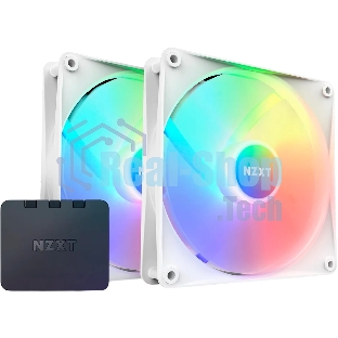 Вентилятор для корпуса Case Cooler NZXT F140 RGb Core Twin Pack (140x140x25мм, 4-pin PWM, RGb, 89.48CFM, 32.5dBA, 1800RPM, белый, 2pcs)