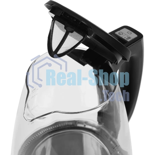 Чайник электрический Midea MK-8019, мощность 2200 Вт, объем 1.7 л, цифровой дисплей, регулировка температуры нагрева, 6 режимов нагрева, поддержание температуры, подсветка