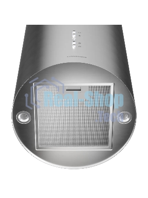 Вытяжка Kuppersberg TUBA 35 X, цилиндрическая, островная, 35 см, электронное кнопочное управление, таймер, отвод/рециркуляция, 3 скорости, производительность 850 м3/ч, LED освещение, обратный клапан, уровень шума 68 дБ, угольный фильтр CF110 (опция), цвет нержавеющая сталь