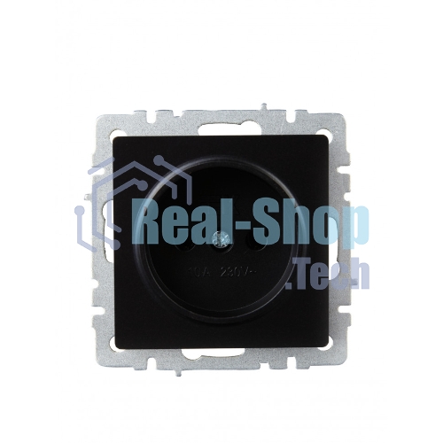 Розетка 1-местная IEK BRITE РС10-1-0-БрЧ (BR-R10-10-K02) без заземления, без защитных шторок, 10А, черный