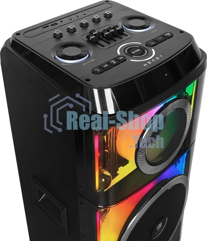 Колонка портативная Ural 203 черный 2000W 1.1 BT/3.5Jack/USB-C 15м 9000mAh