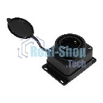 Колодка MultiSet 1х розетка 2К+З 16А/250В IP44 каучуковая черн. SE MST4003BK