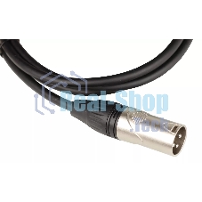 Кабель микрофонный FORCE FMC-05/1.5XLR (M) - XLR (F), высококачественный балансный, малошумящий с проводниками из безкислородной меди OFC, диаметр 6 мм, профессиональные металлические разъемы, длина 1,5 м, цвет черный