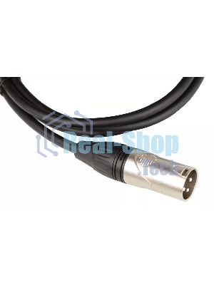 Кабель микрофонный FORCE FMC-05/1.5XLR (M) - XLR (F), высококачественный балансный, малошумящий с проводниками из безкислородной меди OFC, диаметр 6 мм, профессиональные металлические разъемы, длина 1,5 м, цвет черный