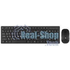 Комплект клавиатура+мышь Oklick S255W беспроводной, USB, 1200 DPI, чёрный