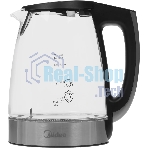 Чайник электрический Midea MK-8019, мощность 2200 Вт, объем 1.7 л, цифровой дисплей, регулировка температуры нагрева, 6 режимов нагрева, поддержание температуры, подсветка