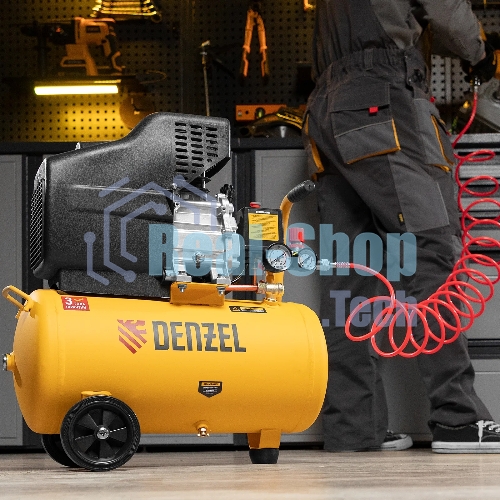 Компрессор воздушный Denzel DC1500/24 прям. привод, 1,5 кВт, 24 литра, 220 л/мин