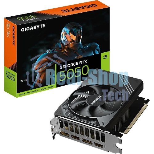 Видеокарта Gigabyte GeForce RTX 5050, NVIDIA RTX 5050, 8 ГБ GDDR6, 128 бит, PCI-e 5.0, 2xHDMI, 2xDP, 2572 МГц