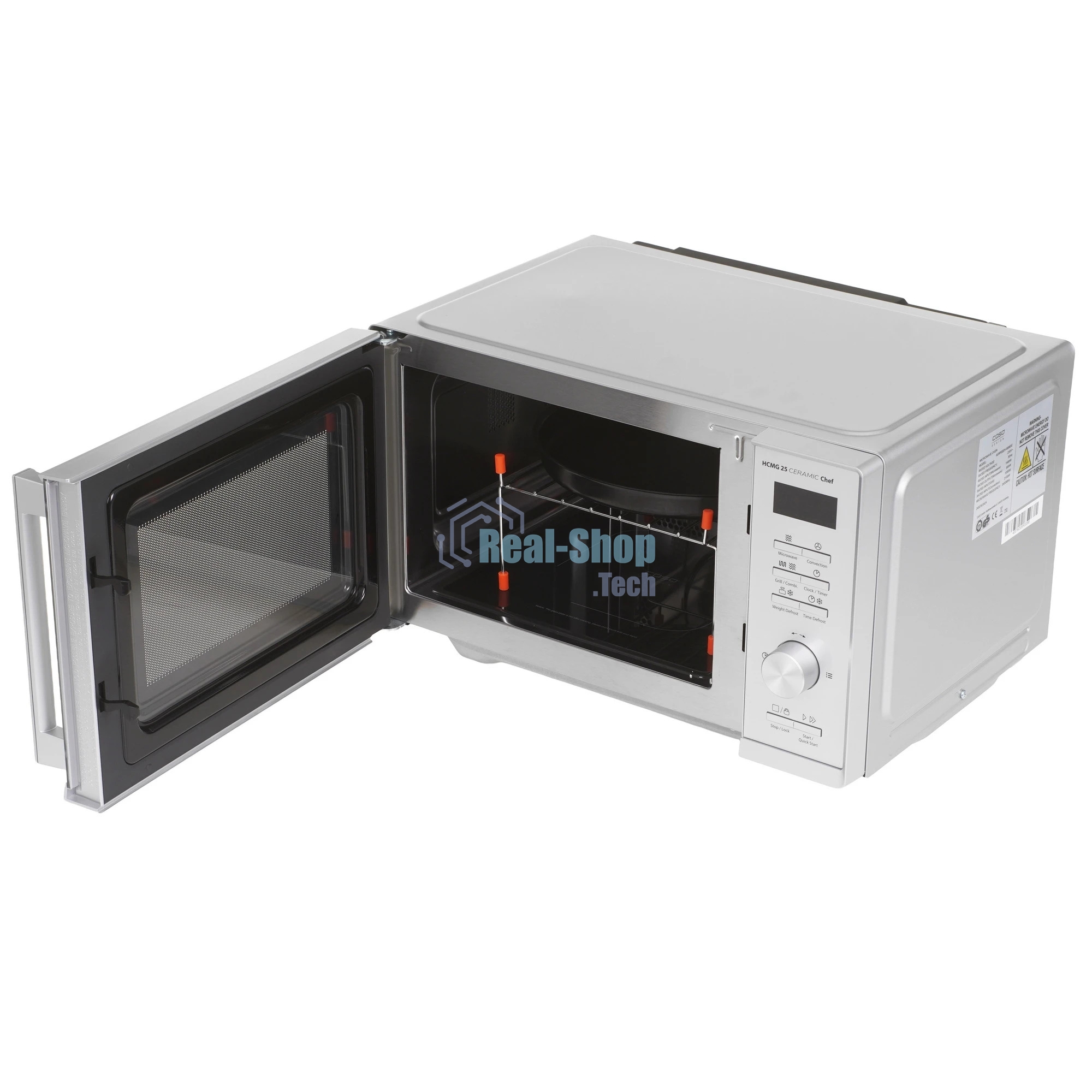 Микроволновая печь CASO HCMG 25 Ceramic Chef серый/черный, 25 л, 900 Вт, переключатели - кнопки
