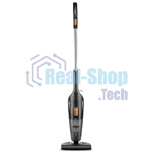 Пылесос вертикальный Deerma DX115C черный, питание от сети, 600 Вт, уборка сухая, пылесборник 1.2 л