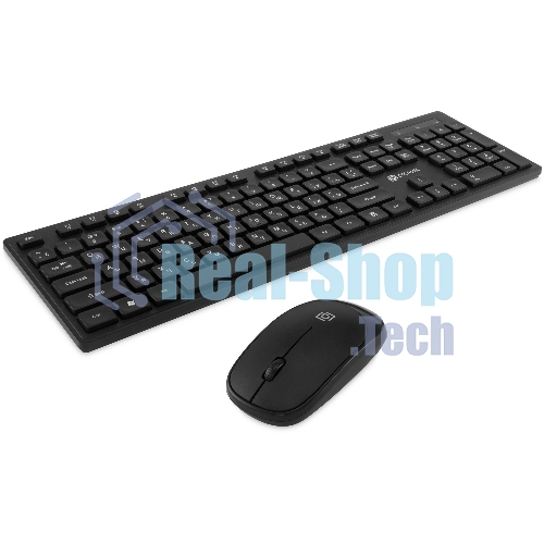 Комплект клавиатура+мышь Oklick S255W беспроводной, USB, 1200 DPI, чёрный