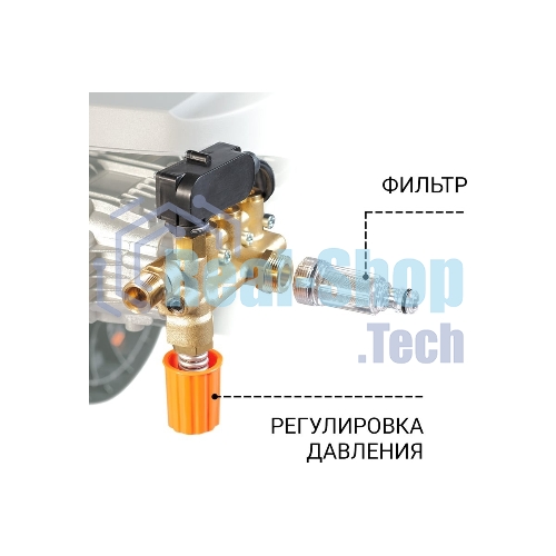 Мойка высокого давления Bort KEX-2800 2500 Вт, максимальное давление 125 бар, рабочее давление 105 бар, 12 л/мин, 23 кг, набор аксессуаров 10шт
