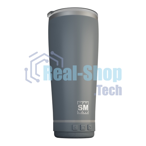 Термокружка с портативной колонкой Soundmax SM-TC001 серый
