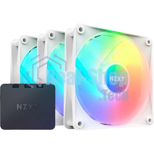 Вентилятор для корпуса Case Cooler NZXT F120 RGb Core Triple Pack (120x120x25мм, 4-pin PWM, RGb, 78.86CFM, 33.88dBA, 1800RPM, белый, 3pcs)