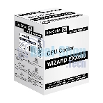 Кулер ExeGate Wizard EXX600-PWM.FRGb (Al+Cu, 6 тепл.трубки, LGA775/1150/1151/1155/1156/1200/1700/1851/AM2/AM2+/AM3/AM3+/AM4/AM5/FM1/FM2/754/939/940, TDP 180W, Fan 120мм PWM, 800-2400RPM, Hydro bearing, 4pin, 11-24db, 540г, FRGb подсветка, с термопастой, на защелках, Color Box)