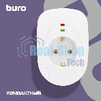 Сетевой фильтр Buro 100SH-Plus-W (1 розетка) белый, коробка