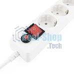 Сетевой фильтр Гарнизон ECL-6-W-3, 6 р, 10А, 3 м, ур.защиты 4, белый, пакет