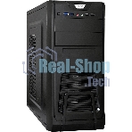Компьютерный корпус Miditower ExeGate CP-603-UNS450 (ATX, БП UNS450 с вент. 12см, 2хUSB, аудио, черный)