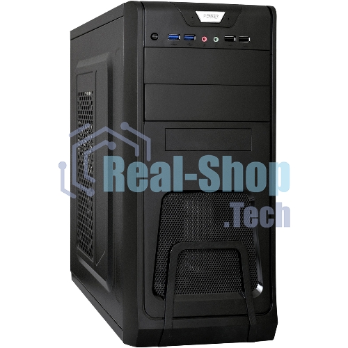 Компьютерный корпус Miditower ExeGate CP-603-UNS450 (ATX, БП UNS450 с вент. 12см, 2хUSB, аудио, черный)