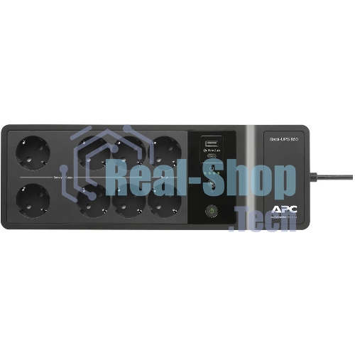Источник бесперебойного питания APC Back-UPS ES 850VA/520W, 230V, 8 Schuko (2 Surge & 6 batt.), USB, USB charge(type A,C), Data/DSL protect.,(BE700G-RS, BE850G2-GR analogue), 1 year warranty