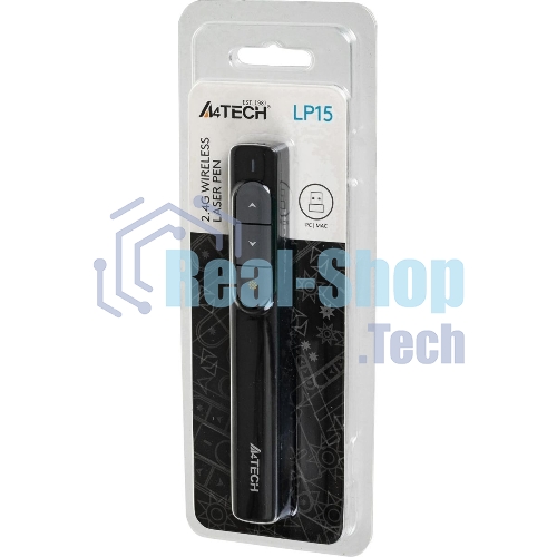 Презентер беспроводной A4Tech LP15 черный, радиоканал, USB, кнопки - 3