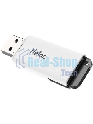 Флешка USB Netac U185 (NT03U185N-064G-32WH), 64Gb, USB 3.0, R/W 100/25, белый/серый