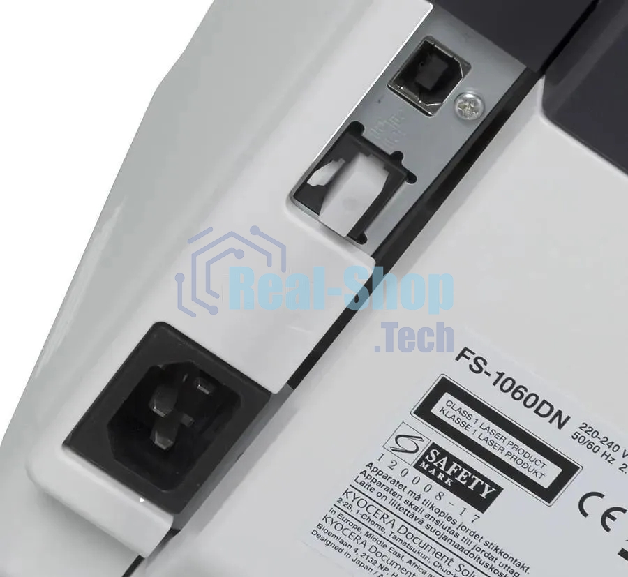 Принтер лазерный Kyocera Ecosys FS-1060dn (1102M33RU0), A4, ч/б, печ. до 25 стр/мин., 600 x 1200 dpi, USB, RJ-45