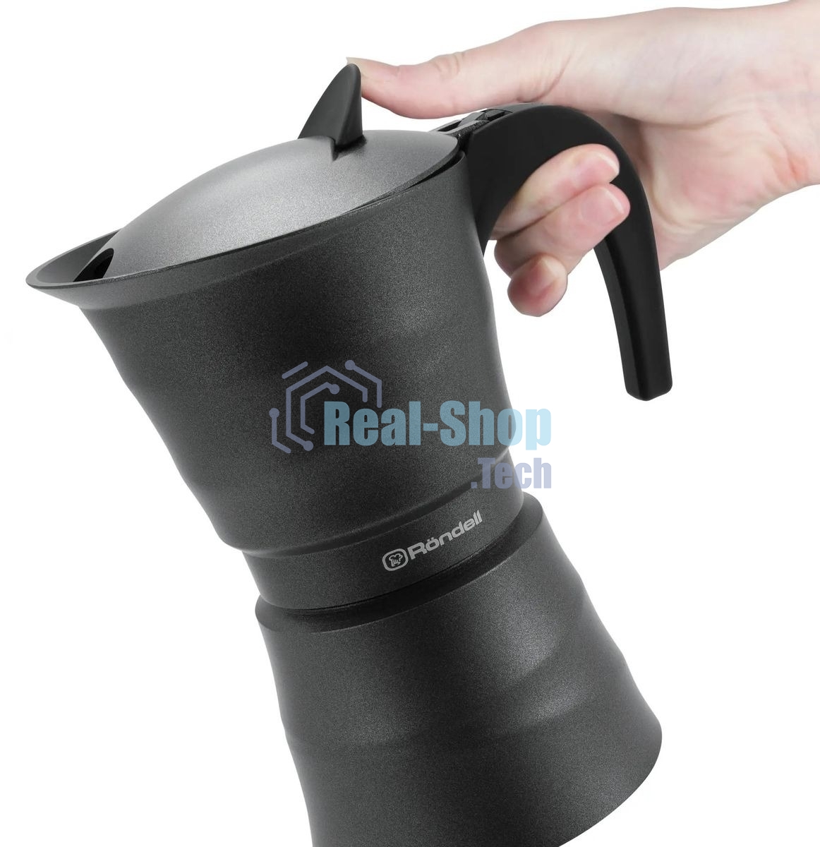 Кофеварка гейзерная Rondell RDA-1901 9 чашек, серый