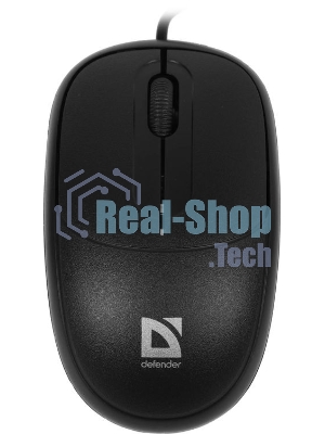 Мышь проводная Defender Datum MS-980 черный, 1000 dpi, USB, кнопки - 3