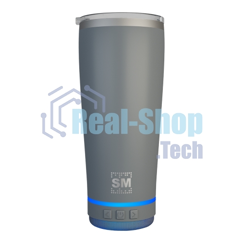 Термокружка с портативной колонкой Soundmax SM-TC001 серый