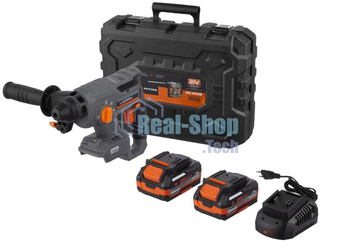 Перфоратор Anycons AC-H408, SDS-plus, 21 В, 2 Дж, от аккумулятора