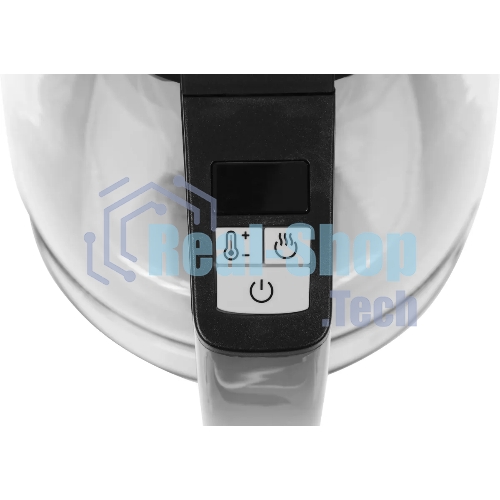 Чайник электрический Midea MK-8019, мощность 2200 Вт, объем 1.7 л, цифровой дисплей, регулировка температуры нагрева, 6 режимов нагрева, поддержание температуры, подсветка