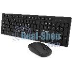 Комплект клавиатура+мышь Oklick S255W беспроводной, USB, 1200 DPI, чёрный